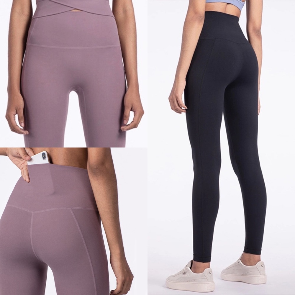 Naked Feel High Waisted No Front Seam Yoga Leggings